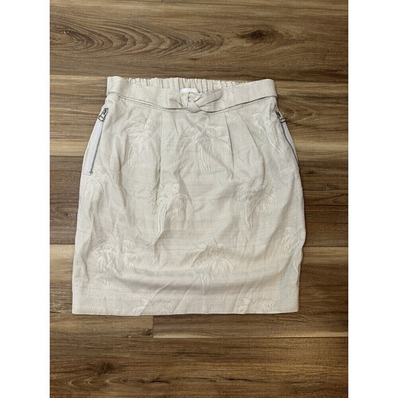 Phillip Lim Women Skirt  Palm Trees Printed Silk Cotton above knee Slight A Sz 4 - Picture 1 of 6